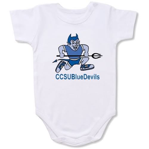 Central Connecticut State Blue Devils Baby Bodysuit Creeper #01